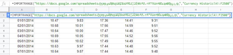 Sử dụng hàm IMPORTRANGE trong Google Trang tính